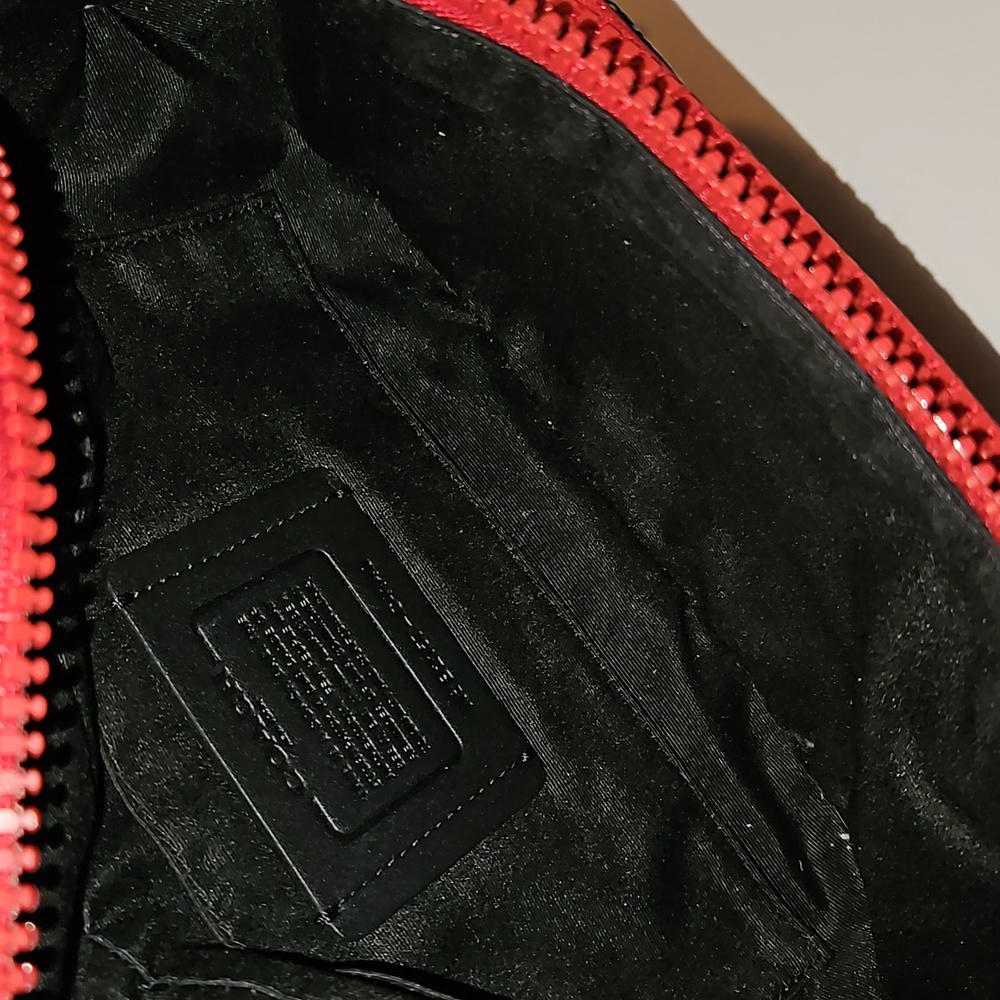 (EUC) ๐ฏ AUTHENTIC TRACK BELT COLORBLOCK COACH CANVAS - Picture 9 of 11